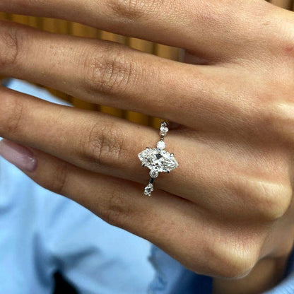 1  CT Marquise Dainty Moissanite Engagement Ring