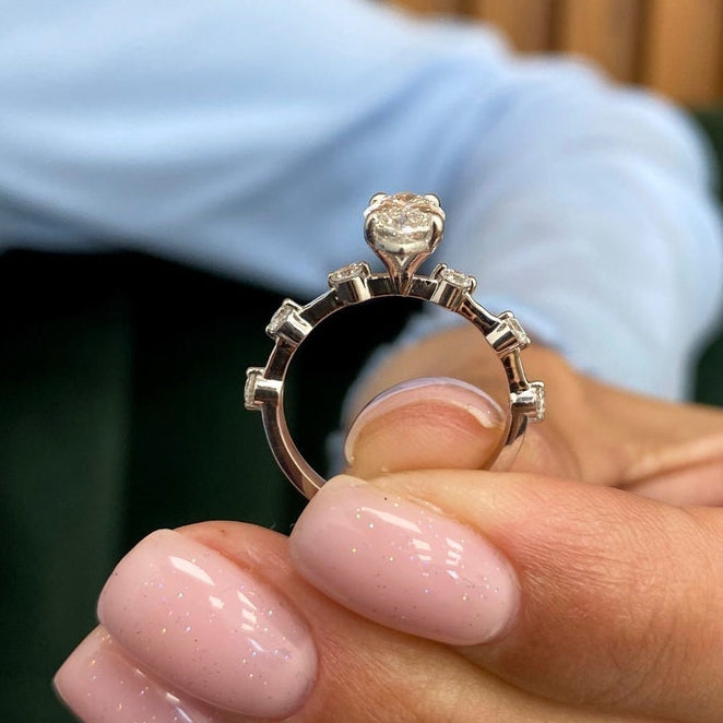 1  CT Marquise Dainty Moissanite Engagement Ring