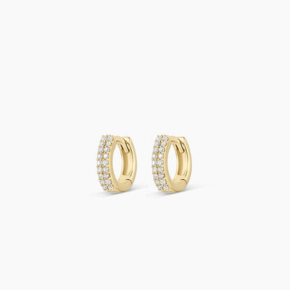0.10 TCW Round Moissanite Huggies Earrings