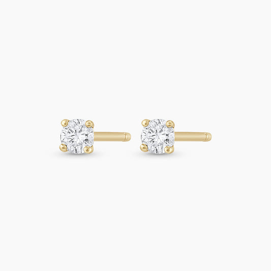 0.208 TCW Round Moissanite Solitaire Stud Earrings