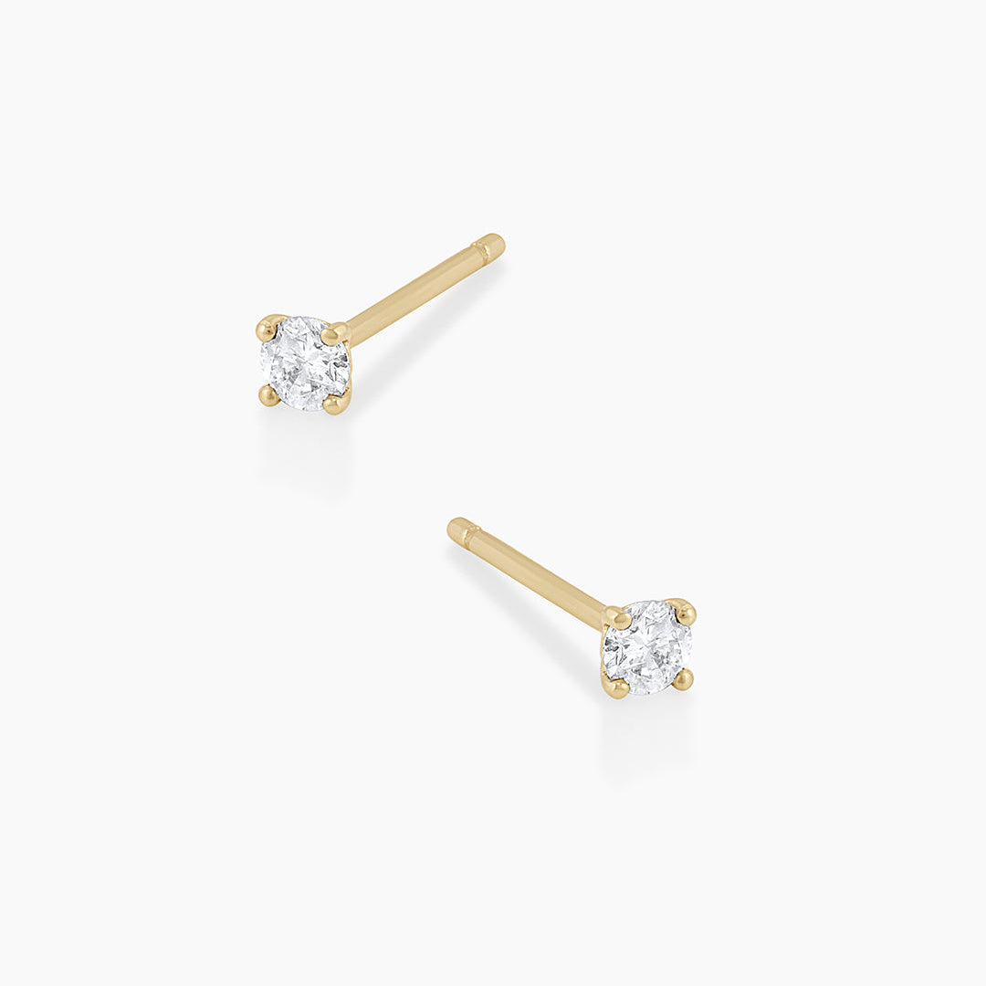 0.208 TCW Round Moissanite Solitaire Stud Earrings