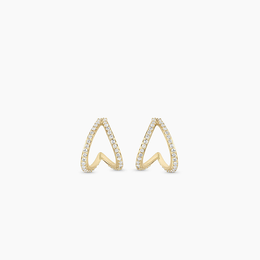 0.30 TCW Round Moissanite Huggies Earrings