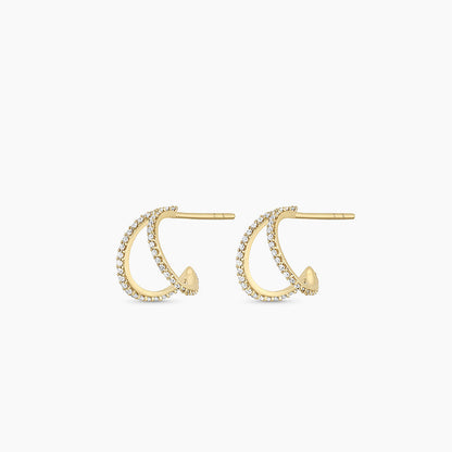 0.30 TCW Round Moissanite Huggies Earrings