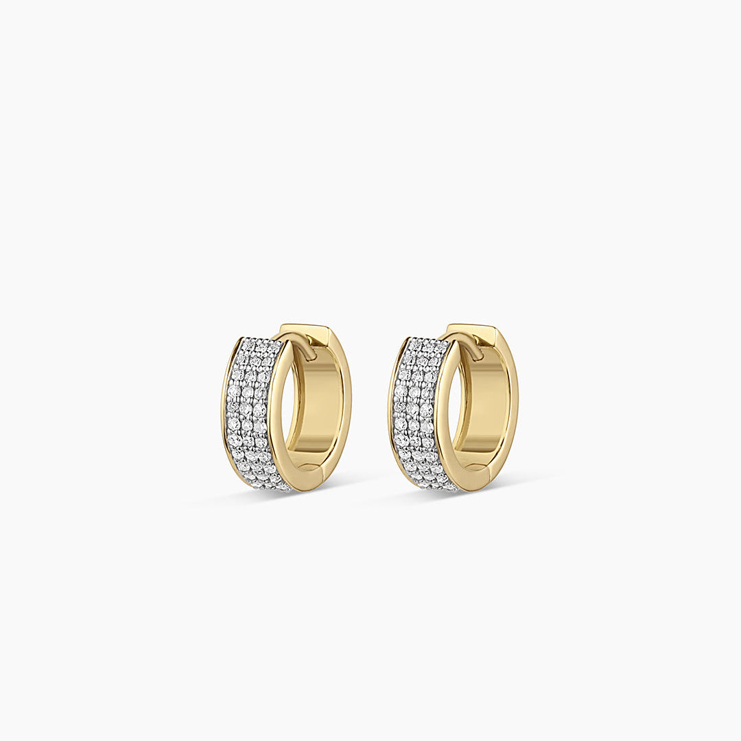 0.2 TCW Round Moissanite Huggies Earrings