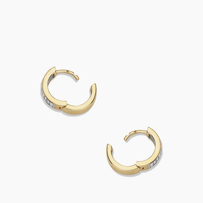0.2 TCW Round Moissanite Huggies Earrings