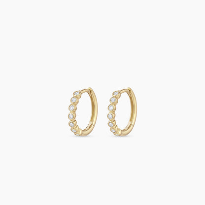 0.098 TCW Round Moissanite Huggies Earrings