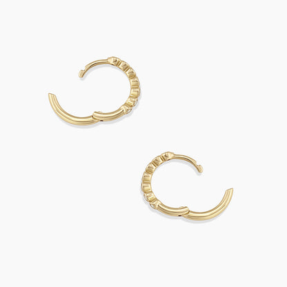 0.098 TCW Round Moissanite Huggies Earrings