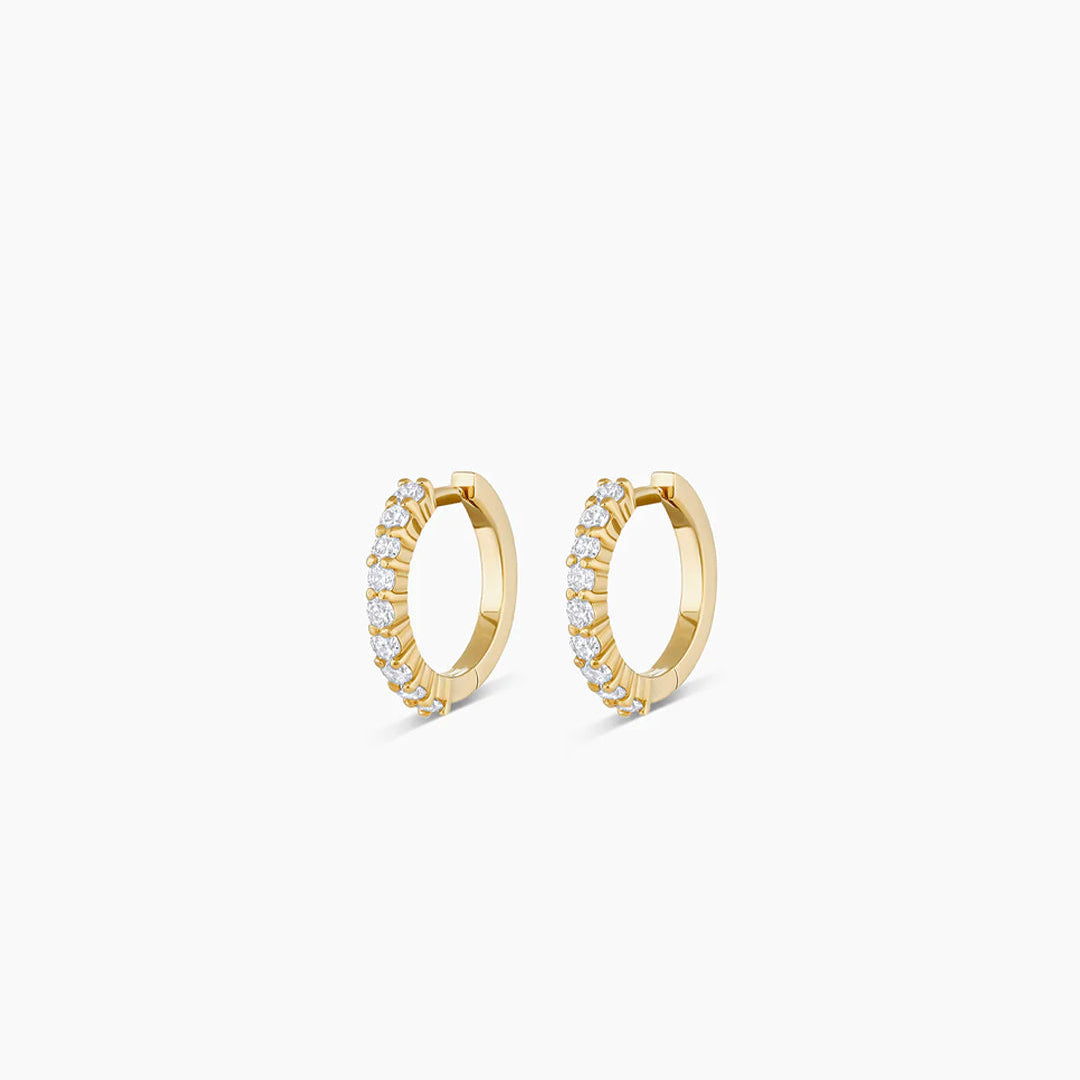 0.27 TCW Round Moissanite Huggies Earrings