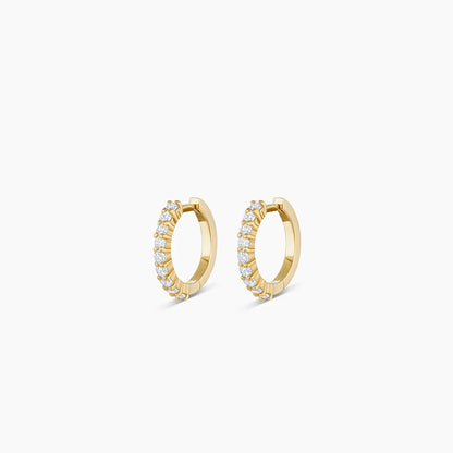 0.27 TCW Round Moissanite Huggies Earrings