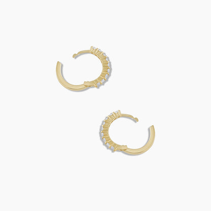 0.27 TCW Round Moissanite Huggies Earrings