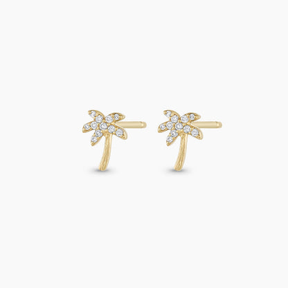 0.082 TCW Round Moissanite Palm Stud Earrings