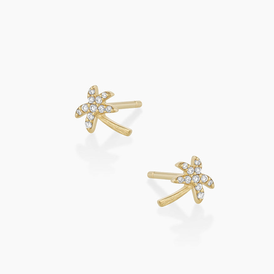 0.082 TCW Round Moissanite Palm Stud Earrings
