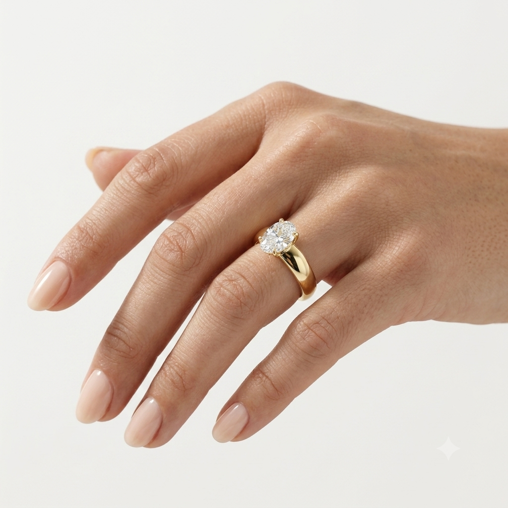 2 CT Marquise Pave Lab Grown Engagement Ring