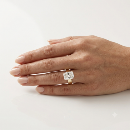 2 CT Marquise Pave Lab Grown Engagement Ring