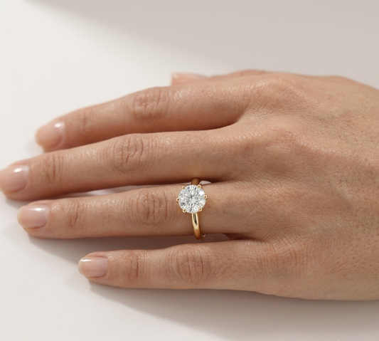 2 CT Marquise Pave Lab Grown Engagement Ring