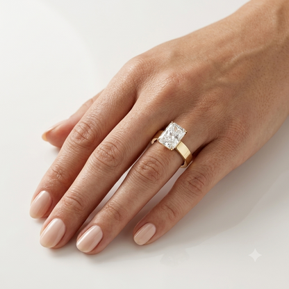 2 CT Marquise Pave Lab Grown Engagement Ring