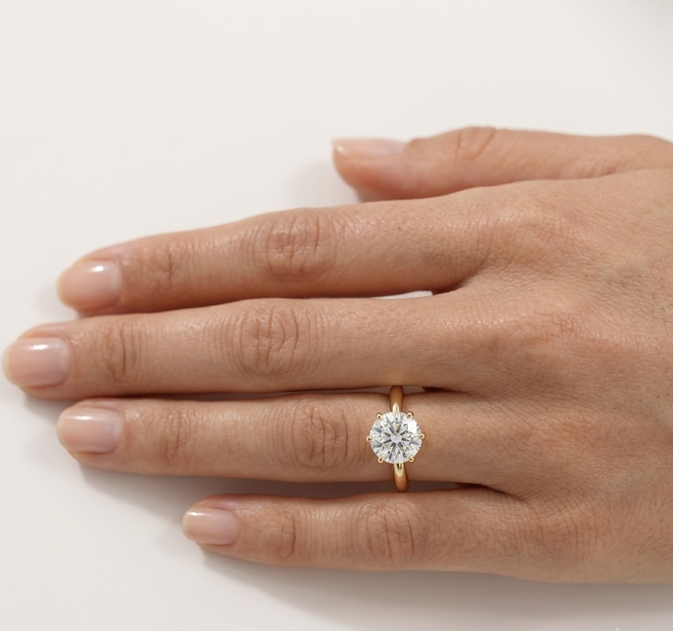 2 CT Marquise Pave Lab Grown Engagement Ring