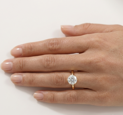 2 CT Marquise Pave Lab Grown Engagement Ring