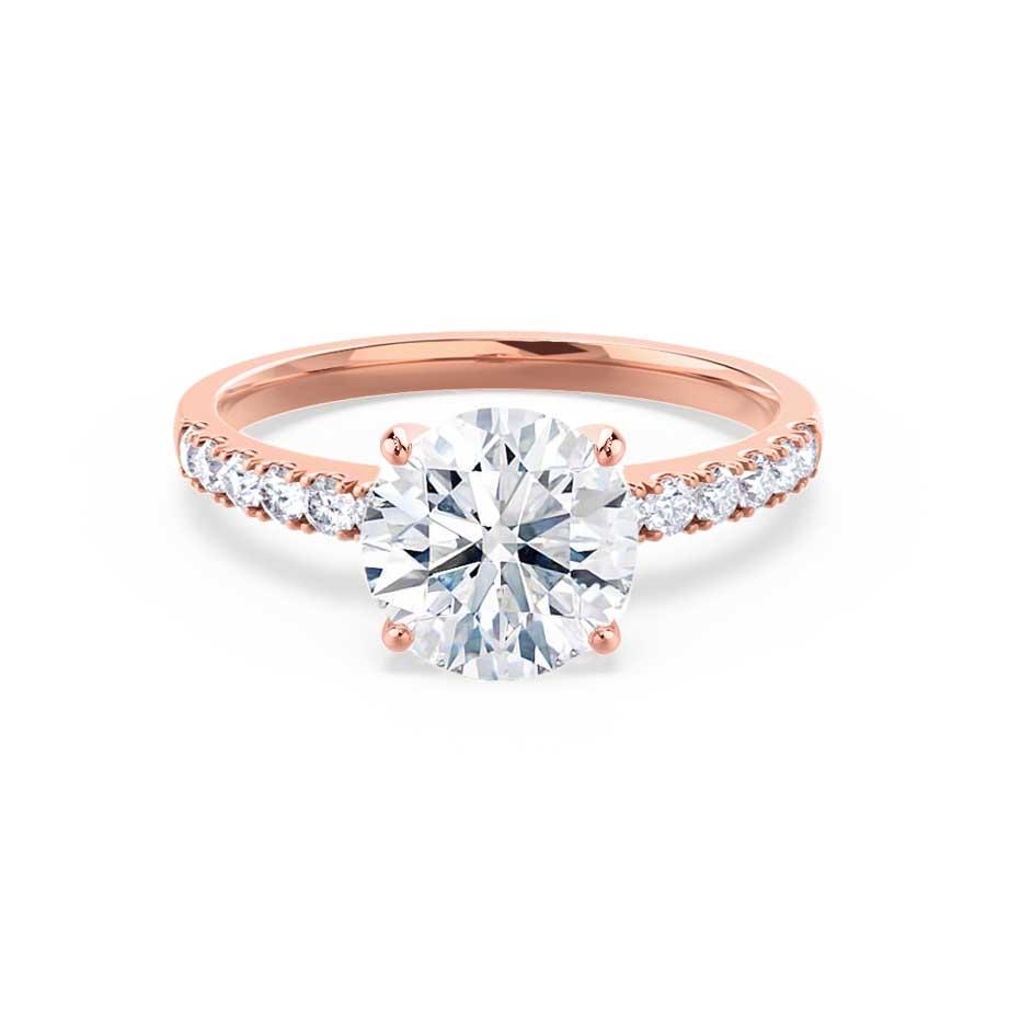 1.2 CT Round Pave Moissanite Engagement Ring