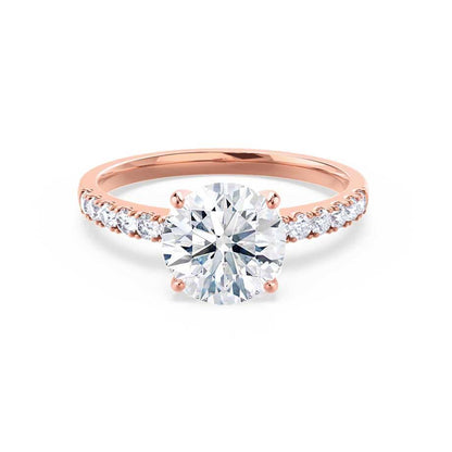 1.2 CT Round Pave Moissanite Engagement Ring