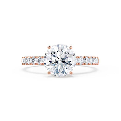 1.2 CT Round Pave Moissanite Engagement Ring