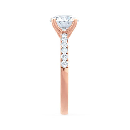 1.2 CT Round Pave Moissanite Engagement Ring