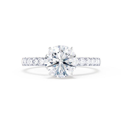 1.2 CT Round Pave Moissanite Engagement Ring