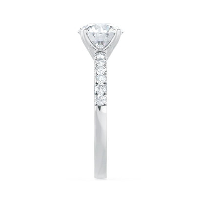1.2 CT Round Pave Moissanite Engagement Ring
