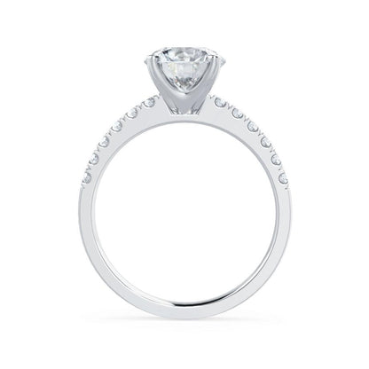 1.2 CT Round Pave Moissanite Engagement Ring