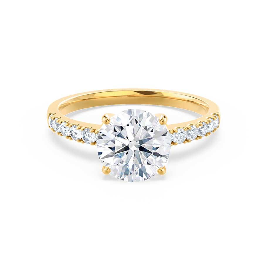 1.2 CT Round Pave Moissanite Engagement Ring