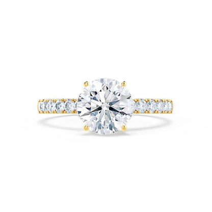 1.2 CT Round Pave Moissanite Engagement Ring