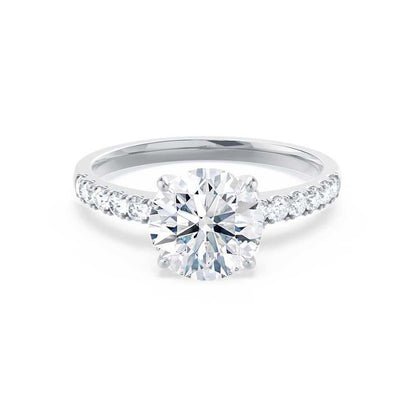 1.2 CT Round Pave Moissanite Engagement Ring