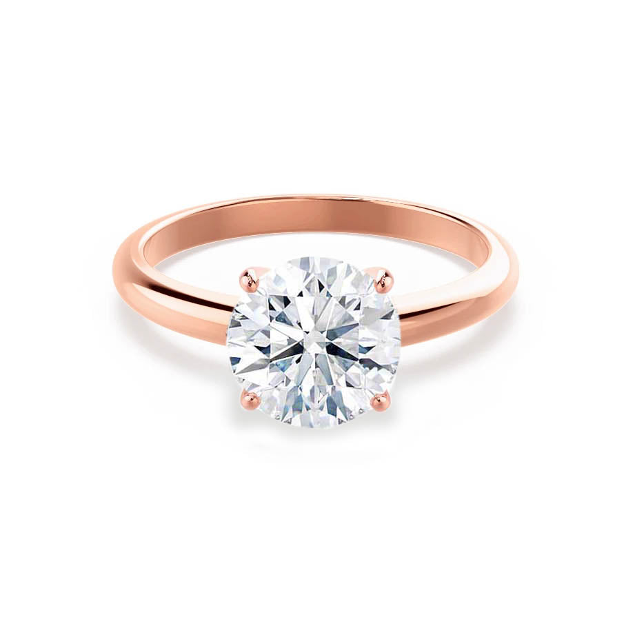 1.2 CT Round Solitaire Moissanite Engagement Ring