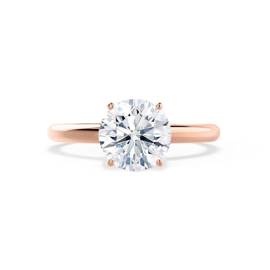 1.2 CT Round Solitaire Moissanite Engagement Ring