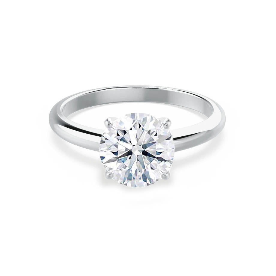 1.2 CT Round Solitaire Moissanite Engagement Ring