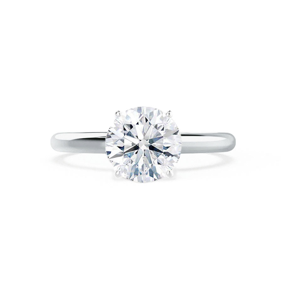 1.2 CT Round Solitaire Moissanite Engagement Ring