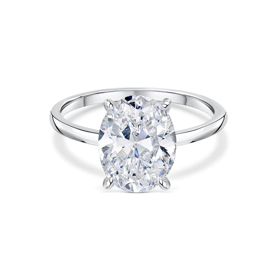 3 CT Oval Hidden Halo Moissanite Engagement Ring