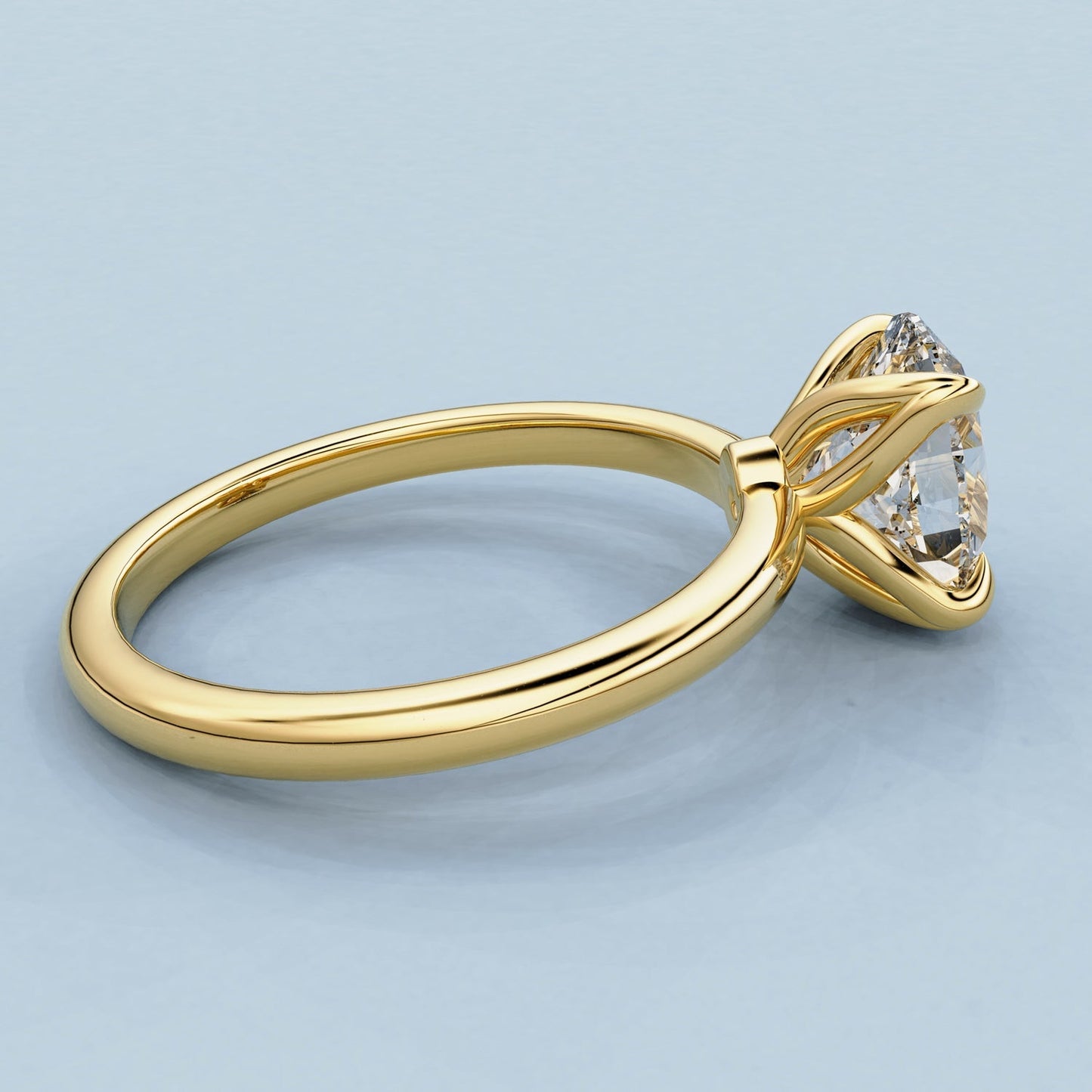 2 CT Oval Solitaire Moissanite Engagement Ring