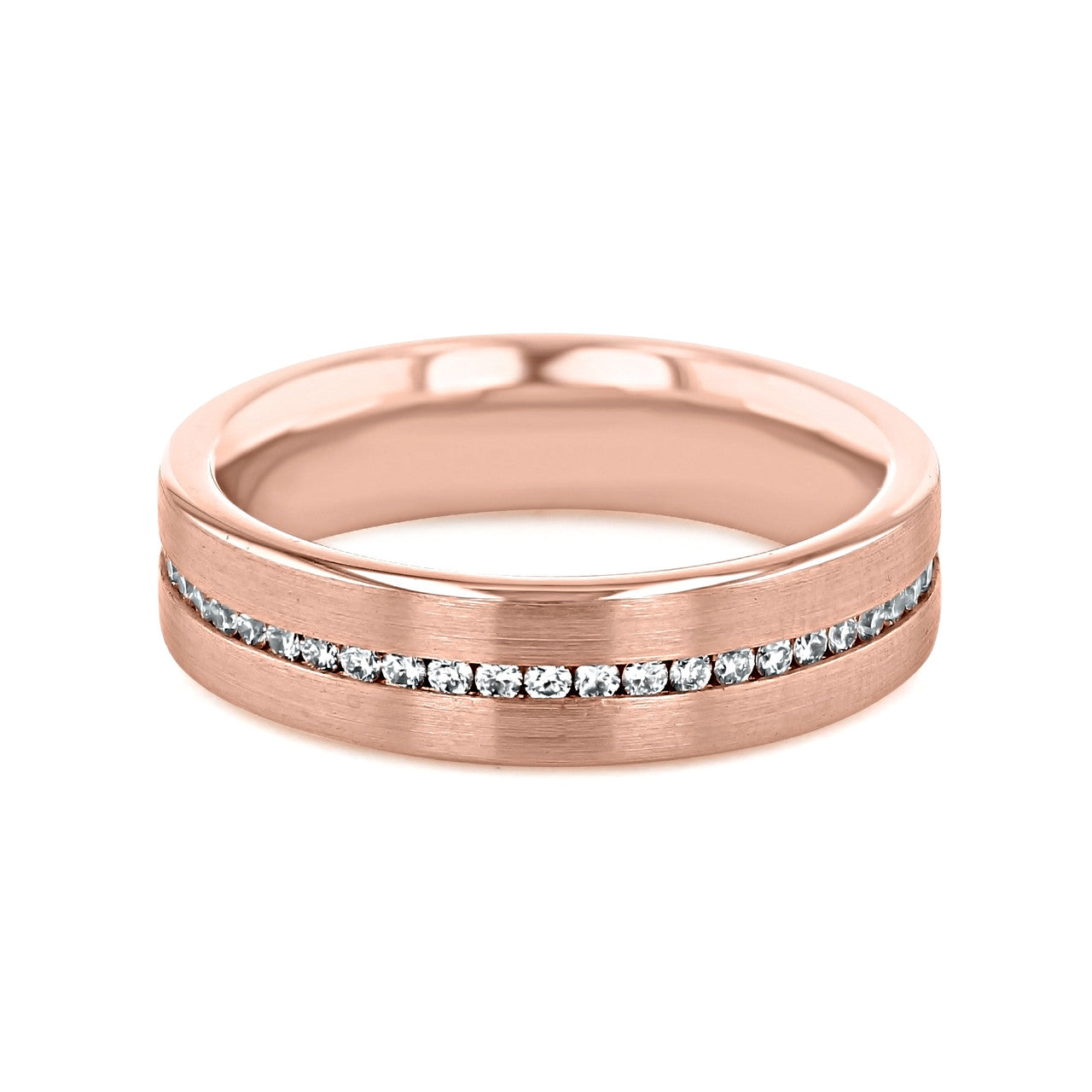 0.5 TCW Round Moissanite Channel Setting Men's Wedding Band