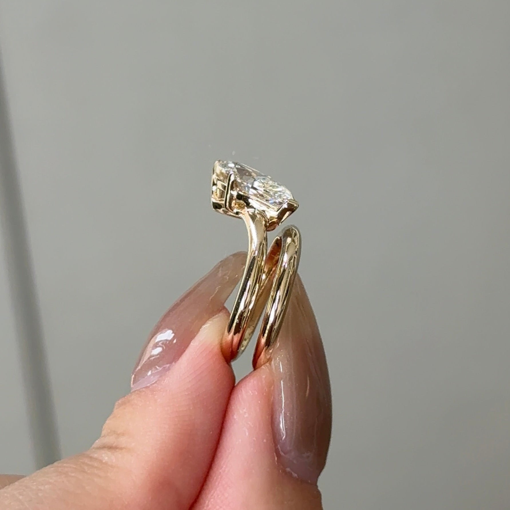 2.02 CT Marquise Solitaire Moissanite Engagement Ring