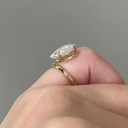 2.02 CT Marquise Solitaire Moissanite Engagement Ring