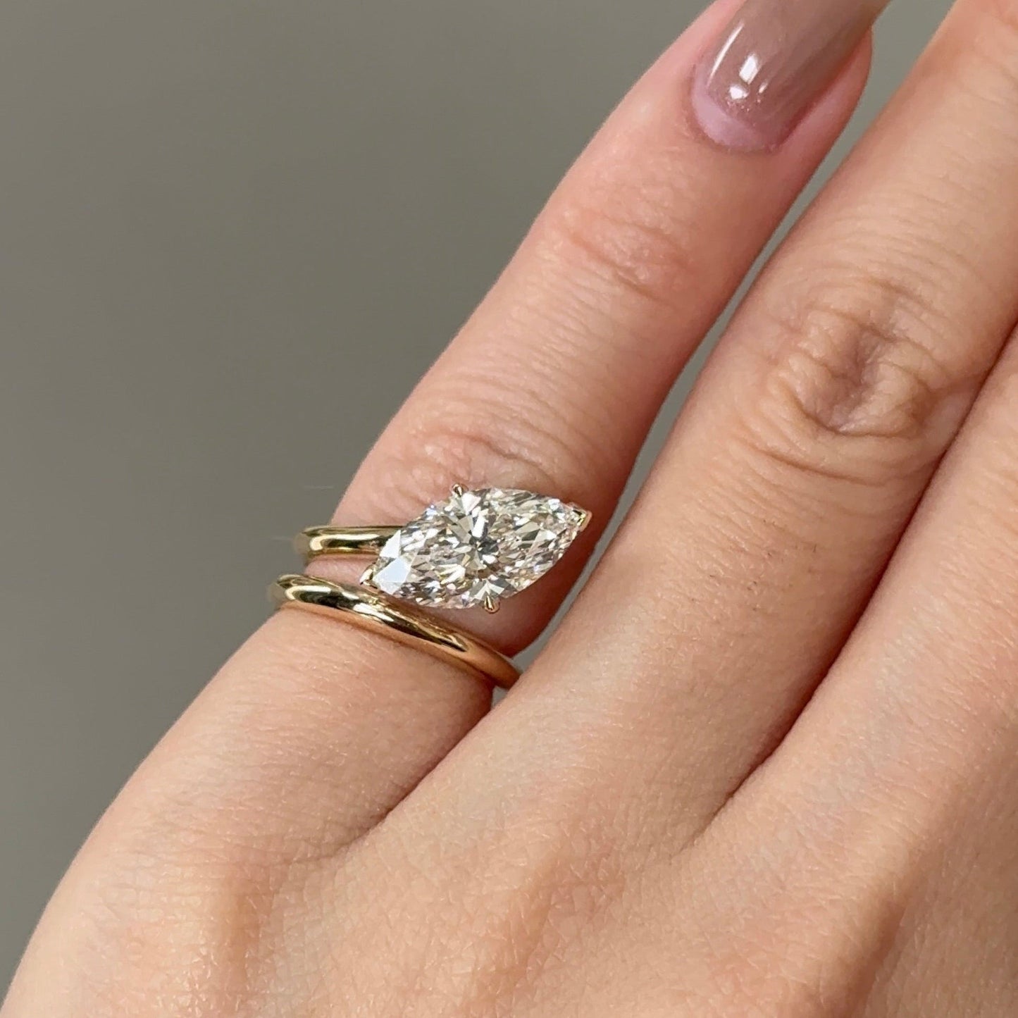 2.02 CT Marquise Solitaire Moissanite Engagement Ring