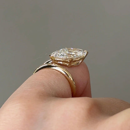 2.02 CT Marquise Solitaire Moissanite Engagement Ring