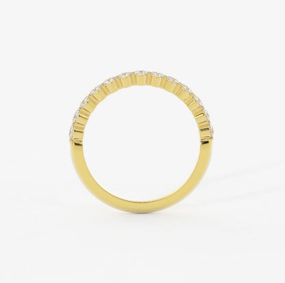 0.35 TCW Round Half Eternity Moissanite Wedding Band