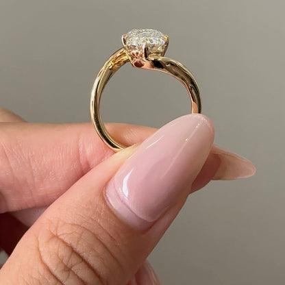 2.62 CT Elongated Cushion Solitaire Moissanite Engagement Ring