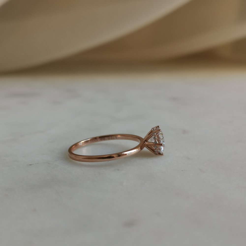 3 CT Round Hidden Halo Moissanite Engagement Ring