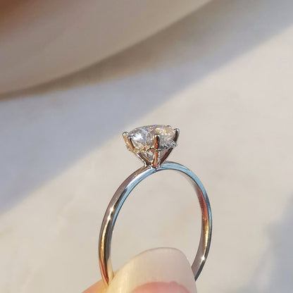 3 CT Round Hidden Halo Moissanite Engagement Ring