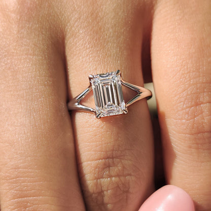 1.50 CT Cushion Dainty Pave Moissanite Engagement Ring