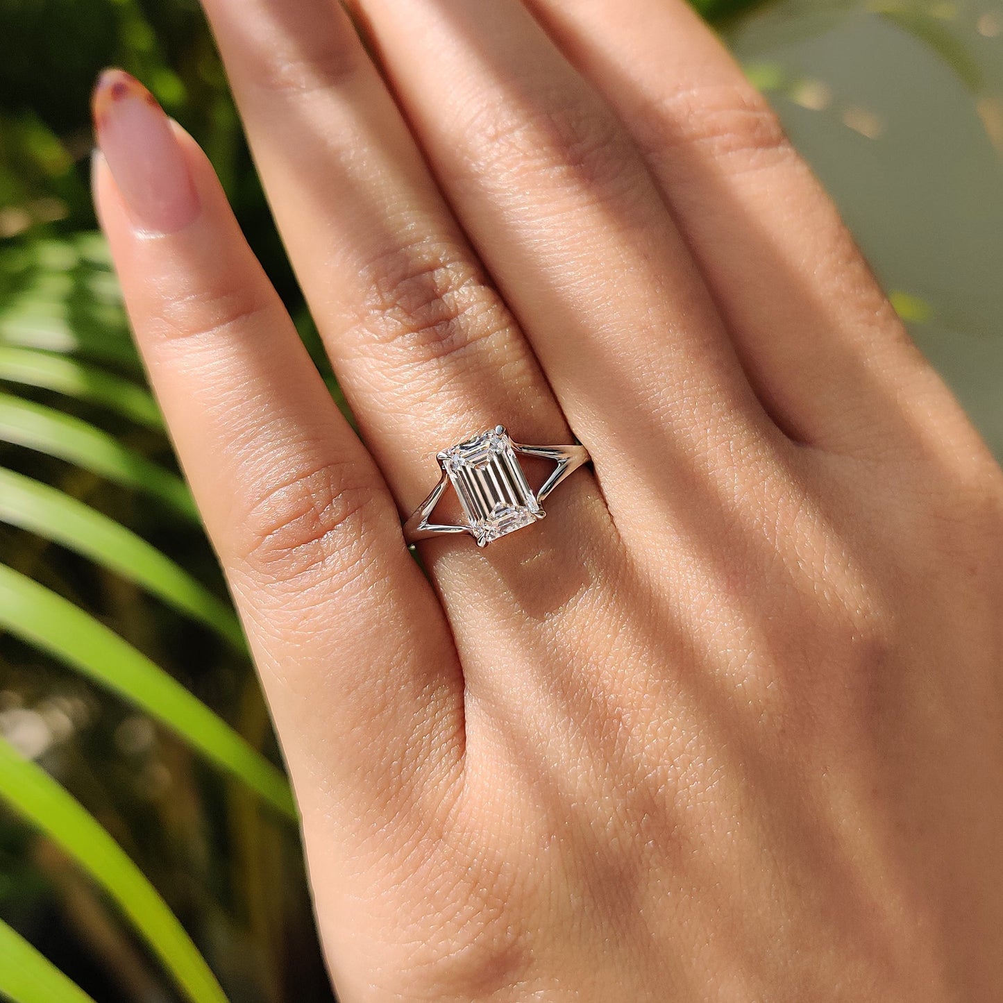 1.50 CT Cushion Dainty Pave Moissanite Engagement Ring