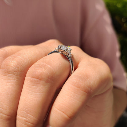 1.50 CT Marquise Three Stone Moissanite Engagement Ring